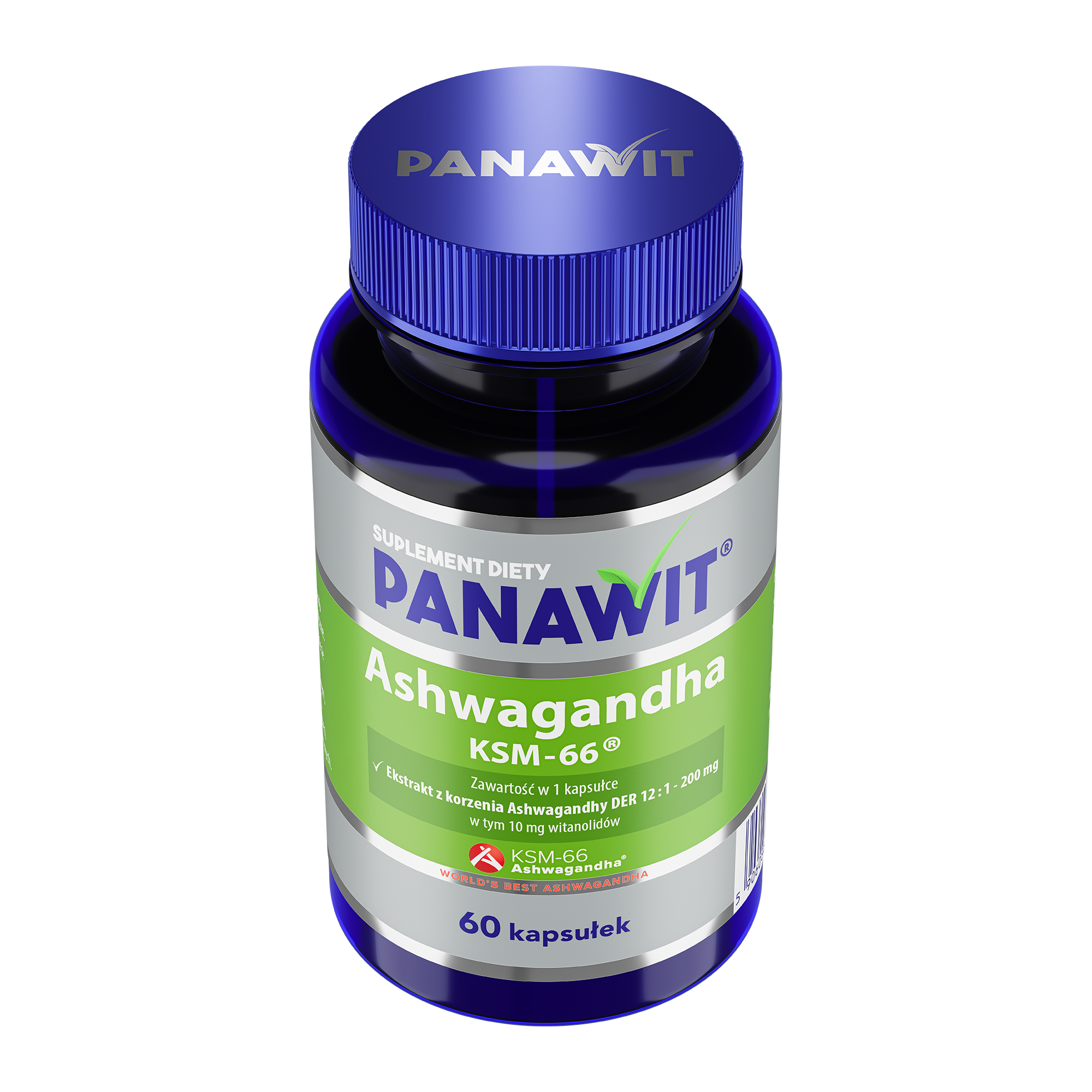 Panawit, Ashwagandha KSM-66, 200 mg, kapsułki, 60 sztuk