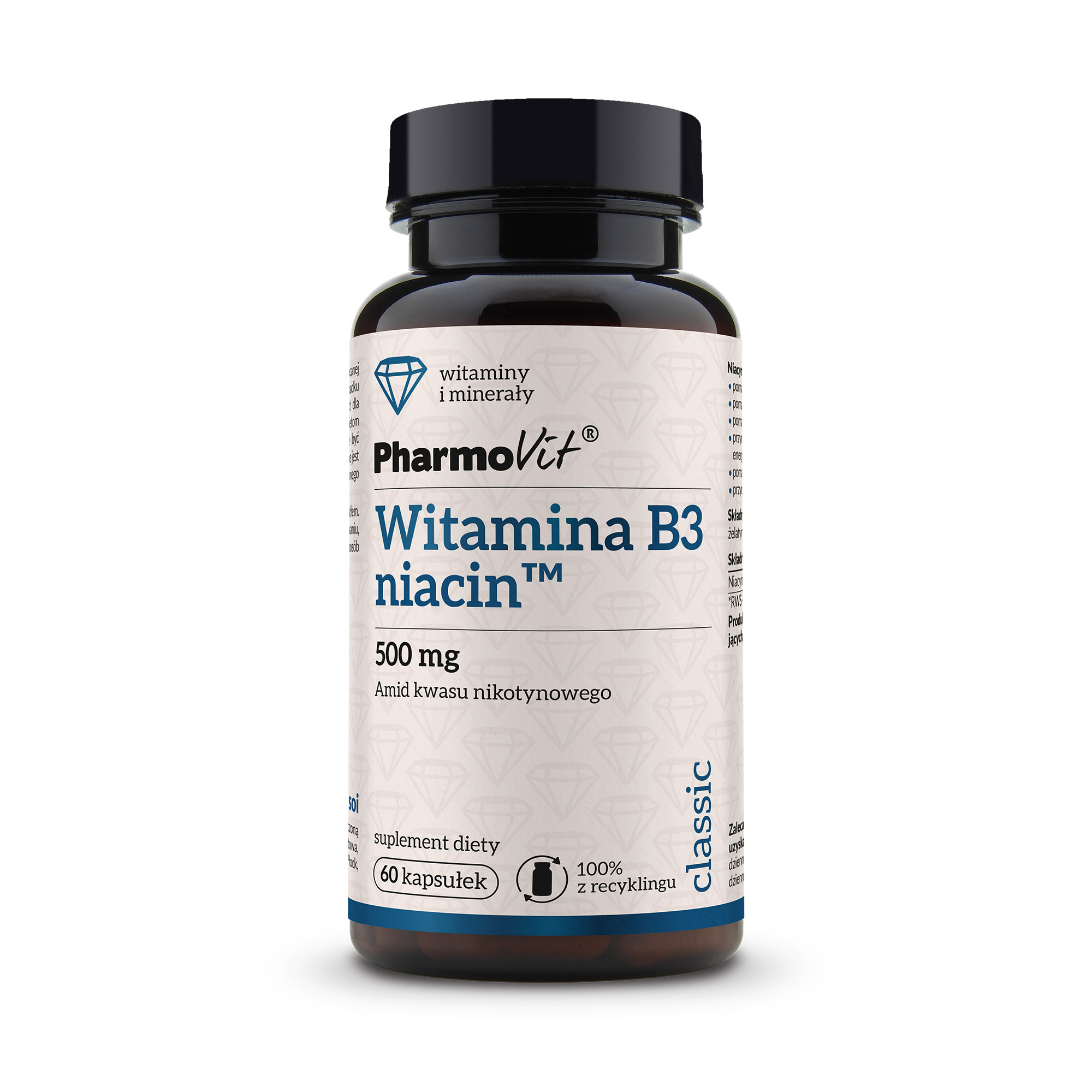 Witamina B3 niacin 60 kapsułek PharmoVit zdjęcie