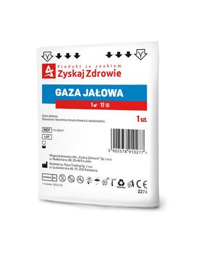 Zyskaj Zdrowie Gaza jałowa 17 nitkowa 1 m2, 1 sztuka zdjęcie