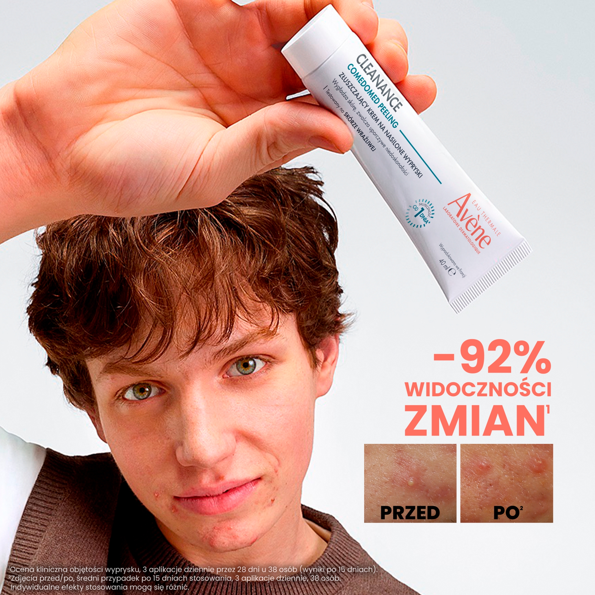 Avene Cleanance Comedomed Peeling Złuszczający krem na nasilone wypryski, 40 ml	
