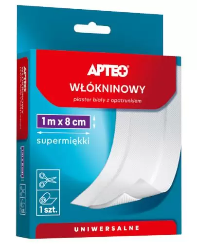 Apteo Plaster włókninowy z opatrunkiem 1m x 8cm 1 sztuka zdjęcie