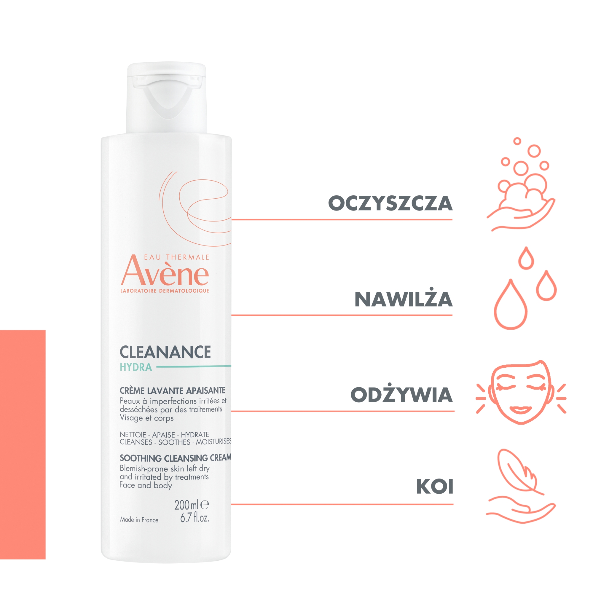 Avene Cleanance Hydra oczyszczający krem łagodzący 200 ml