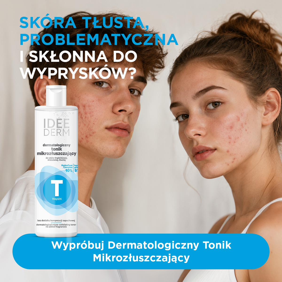 Idee Derm Dermatologiczny Tonik mikrozłuszczający, 220 ml