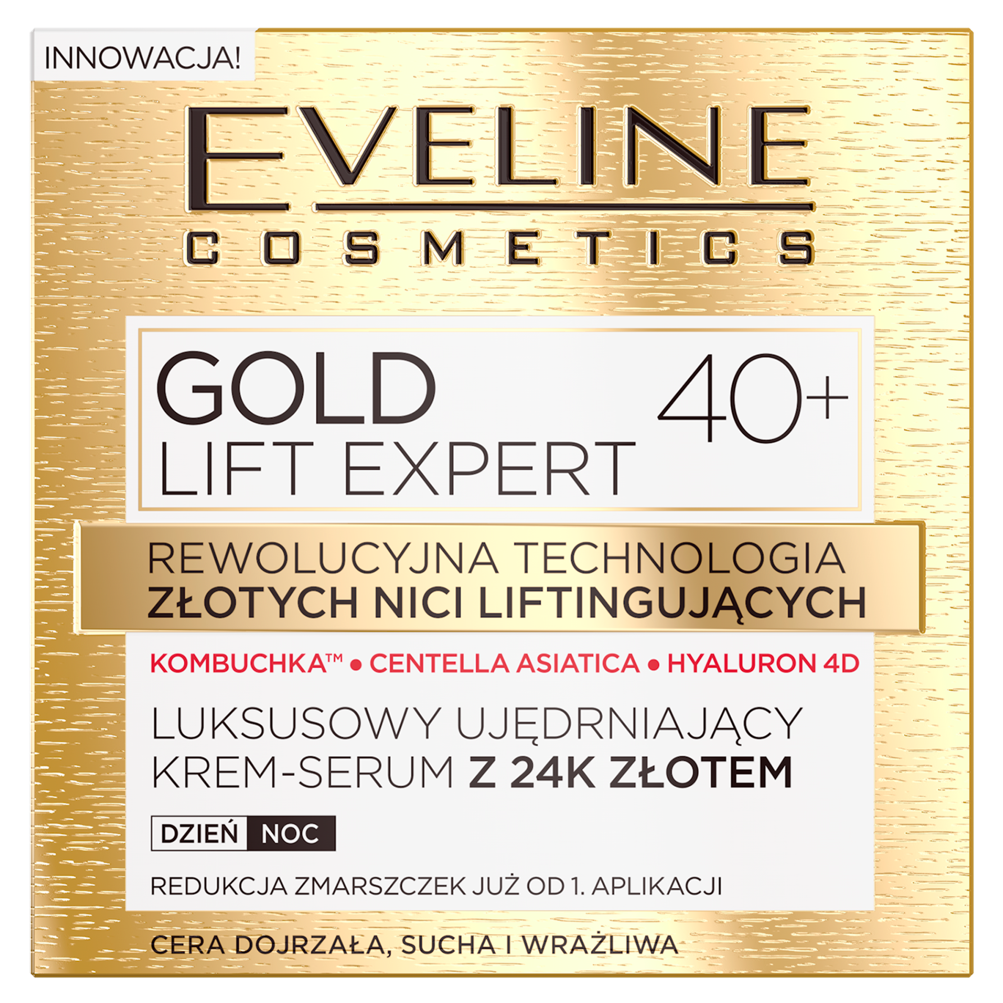 Eveline Gold Lift Expert ujędrniający krem-serum z 24k złotem 40+ 50 ml zdjęcie