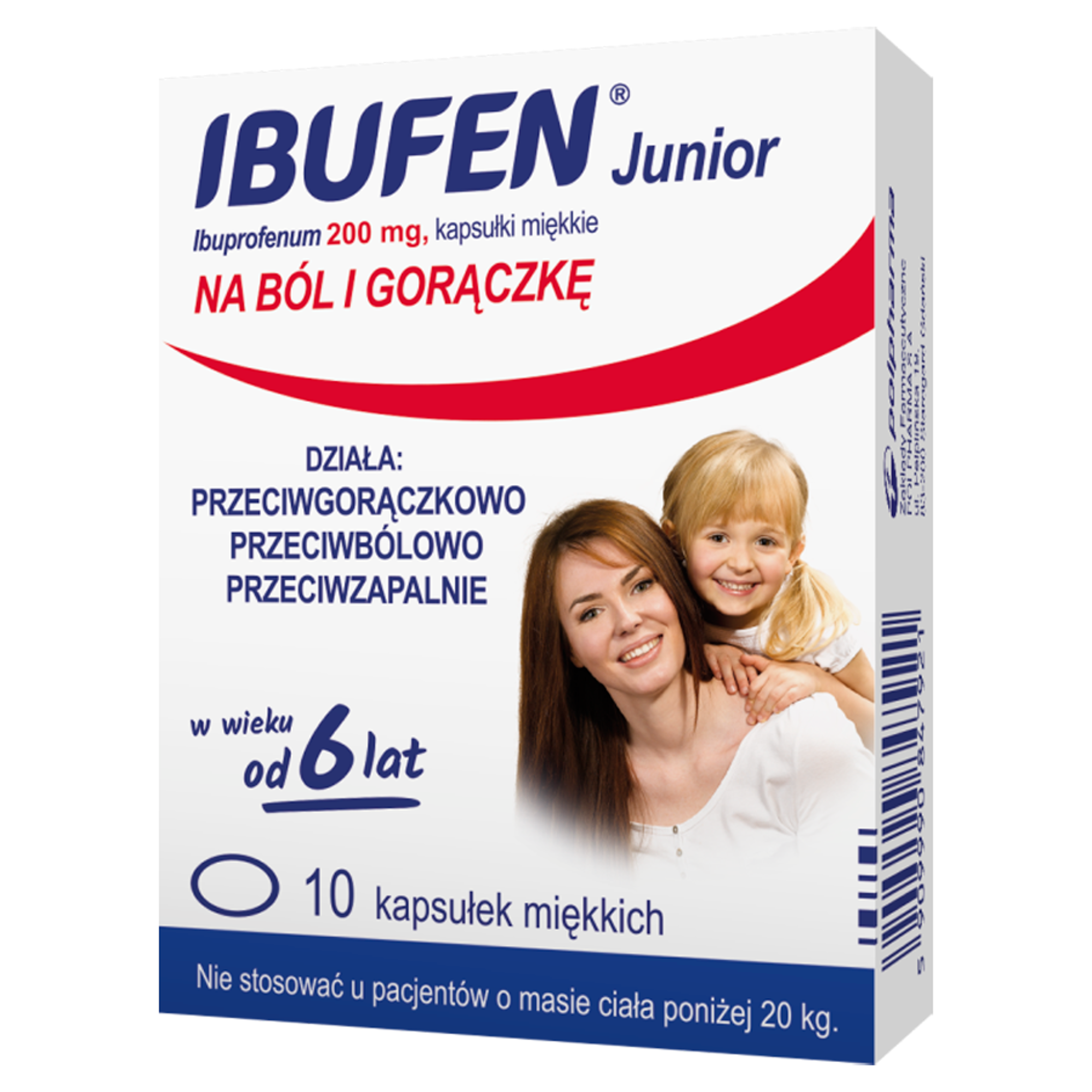 Ibufen Junior 200 mg kapsułki dla dzieci 6+ 10 sztuk zdjęcie