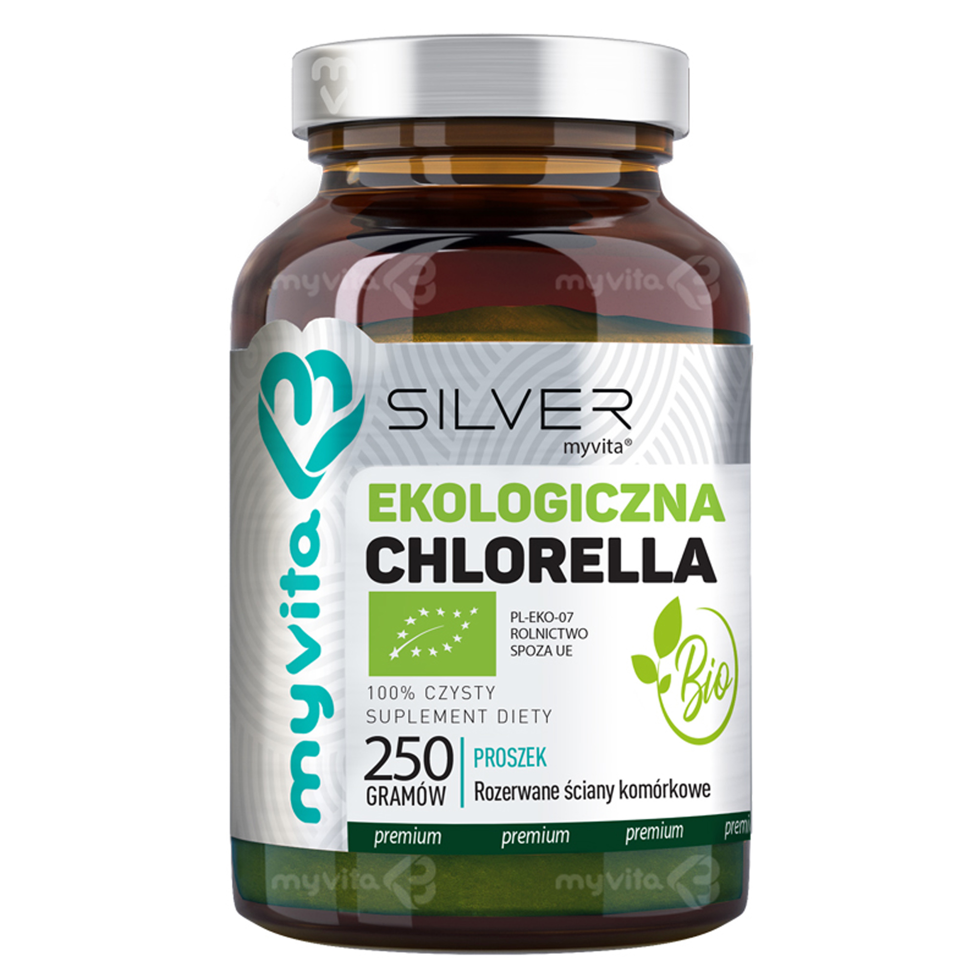 MyVita Silver Pure 100 % Chlorella Bio proszek, 250 g zdjęcie