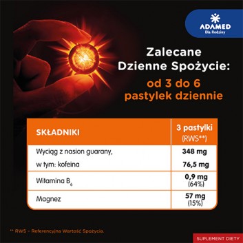 CARDIAMID Z KOFEINĄ Smak cytrusowy, 8 pastylek