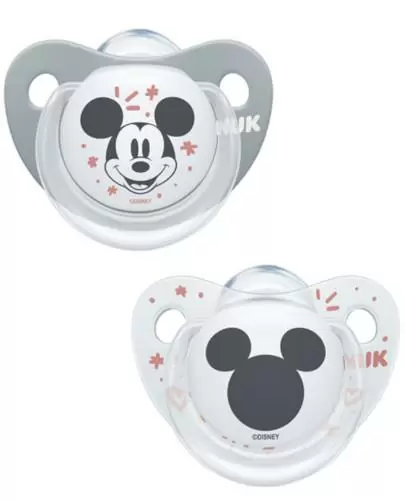 NUK Trendline Disney Myszka Mik smoczek silikonowy uspokajający 0-6m 2 sztuki [730130A] zdjęcie