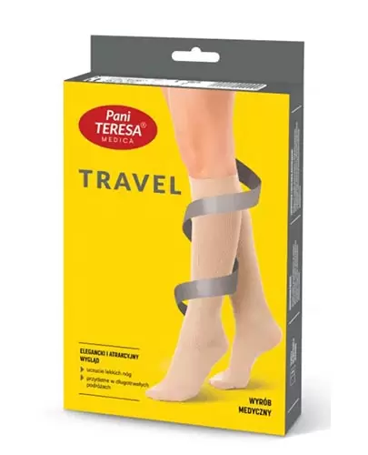 Pani Teresa Travel skarpety podróżne dla mężczyzn jasny beż rozmiar M 1 para [4181BM] zdjęcie