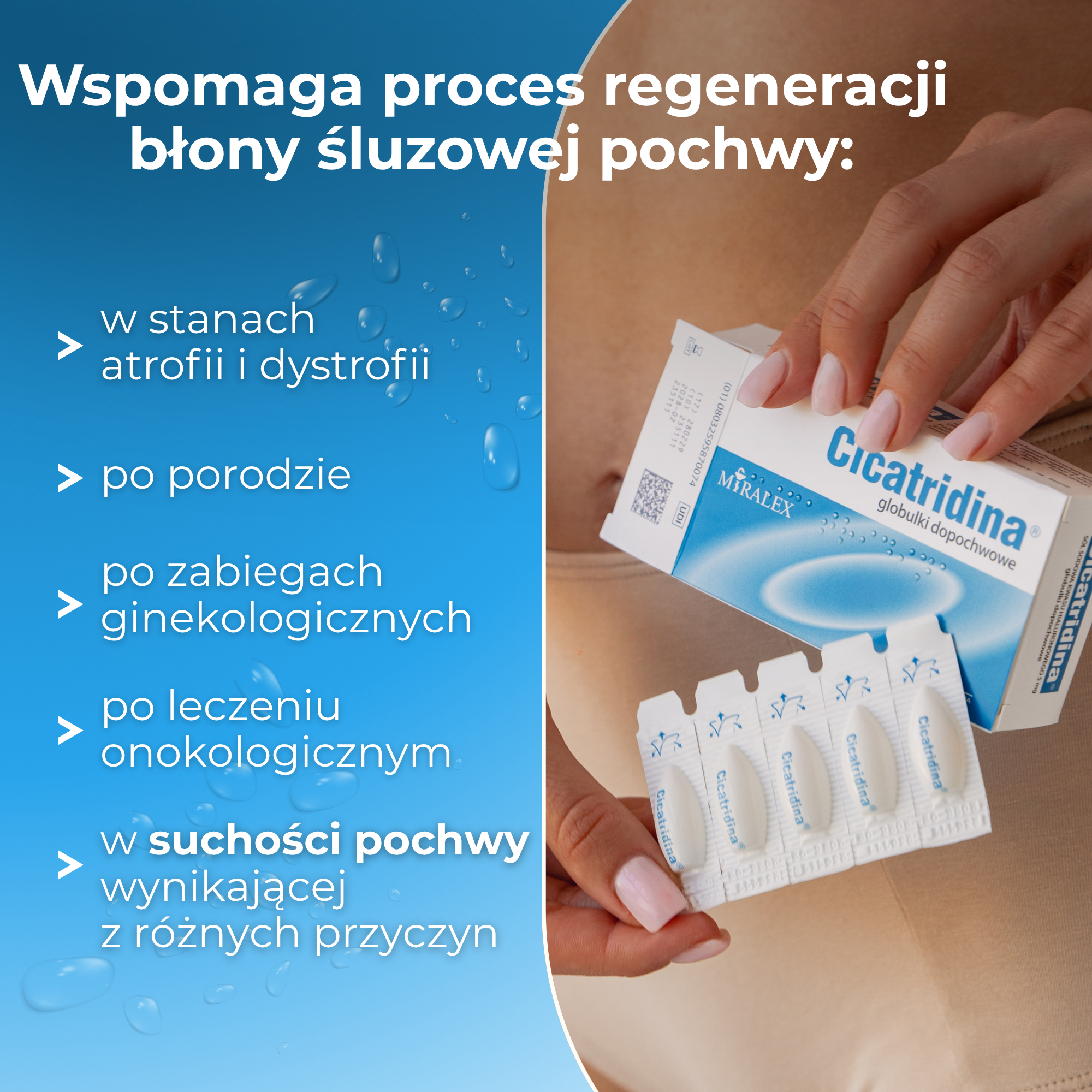 Cicatridina globulki dopochwowe 10 sztuk