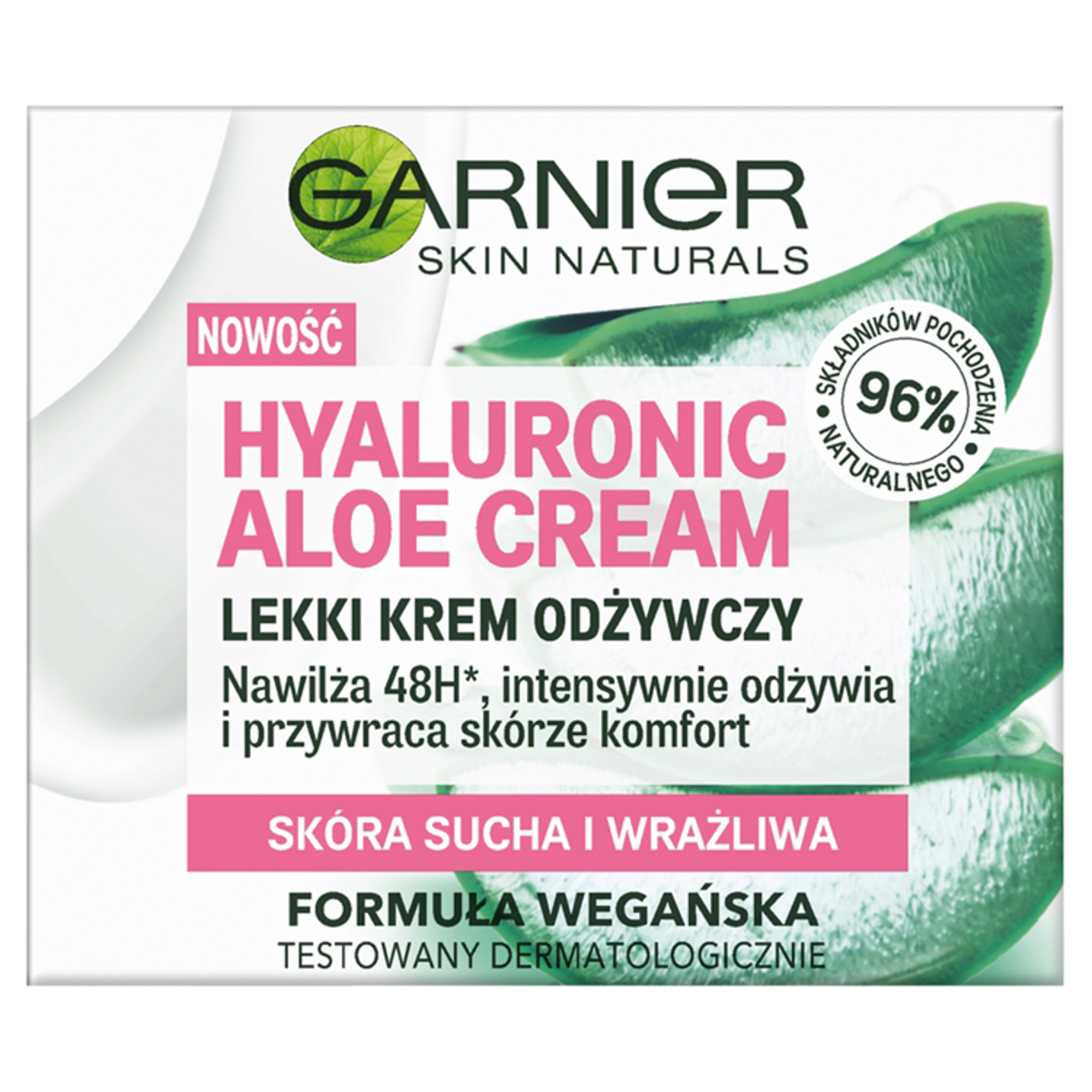 Garnier Skin Naturals Hyaluronic Aloe Cream Lekki krem odżywczy, 50 ml  zdjęcie