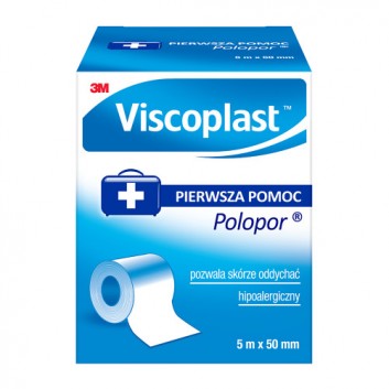 VIscoplast Pierwsza pomoc Polopor przylepiec włókninowy 5m x 50mm 1 sztuka