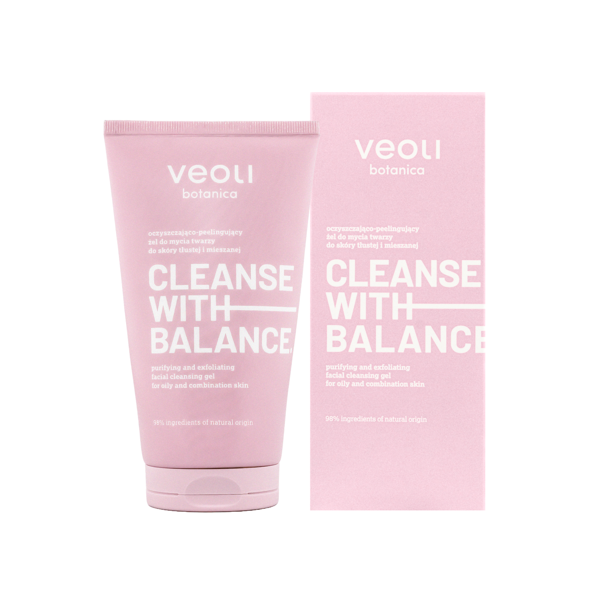 Veoli Botanica Cleanse with Balance Żel oczyszczająco-peelingujący, 150 ml