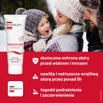 Emolium Dermocare, krem na wiatr i mróz SPF 20, 75 ml