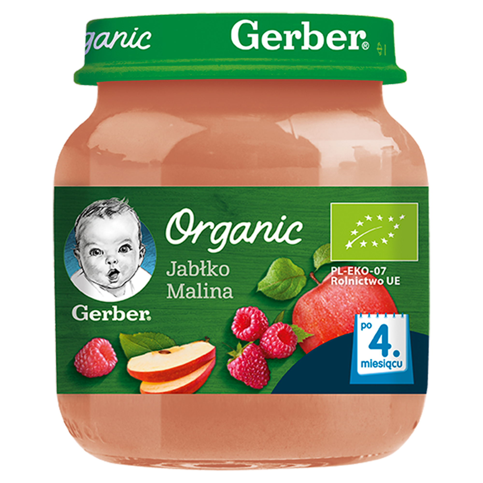 Nestlé Gerber Organic Jabłko malina po 4 miesiącu 125 g zdjęcie