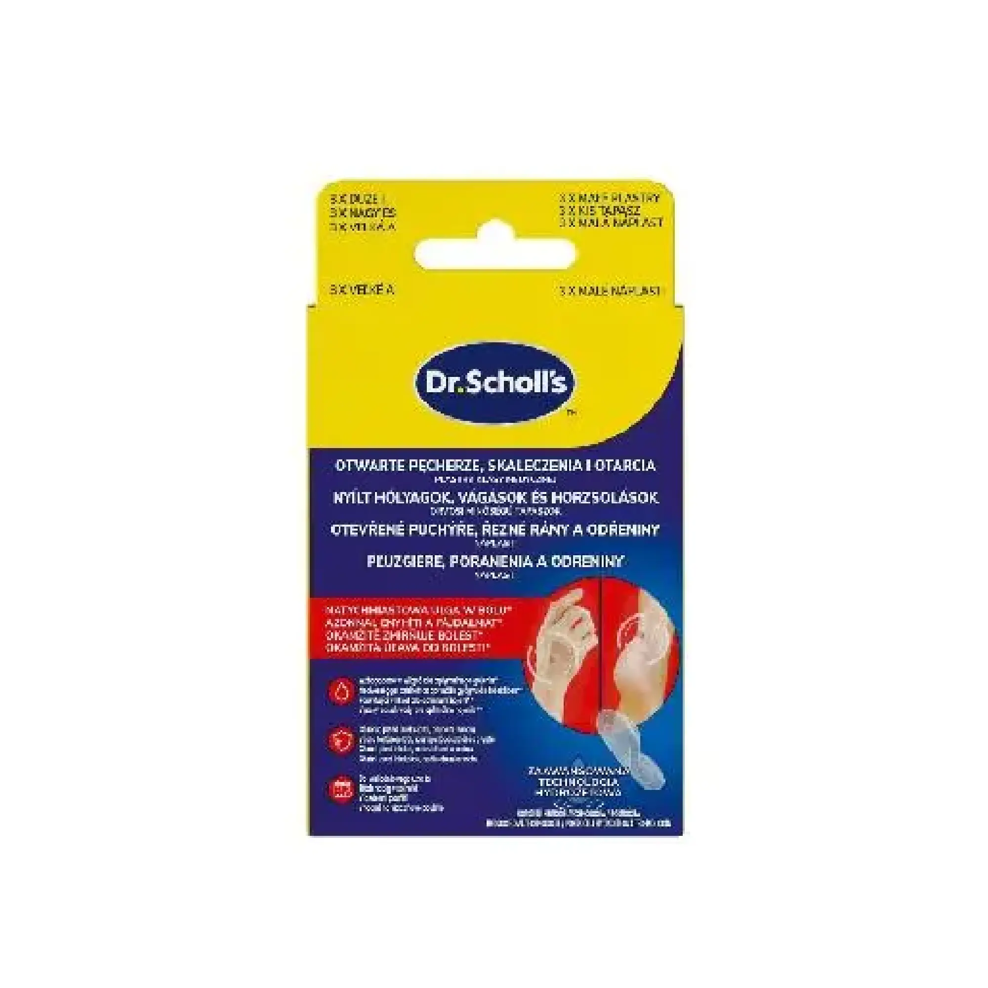 Dr. Scholl's Plastry na otwarte pęcherze, skaleczenia i otarcia, 6 sztuk zdjęcie