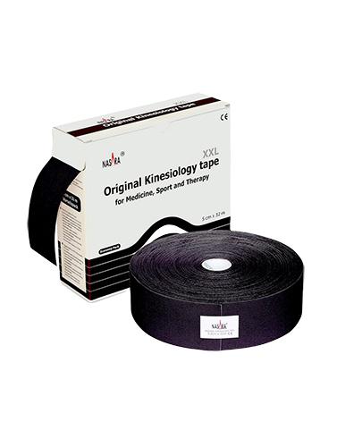 Nasara Kinesiology Tape XXL, 5 cm x 32 m, czarny, 1 szt., opinie, właściwości, cena zdjęcie