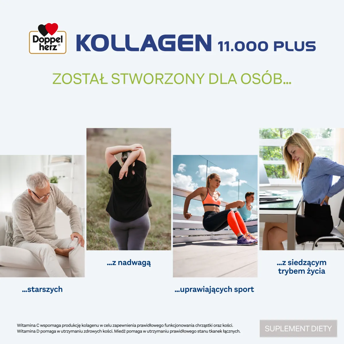 Doppelherz system, Kollagen 11000 Plus, ampułki, 30 sztuk x 25 ml
