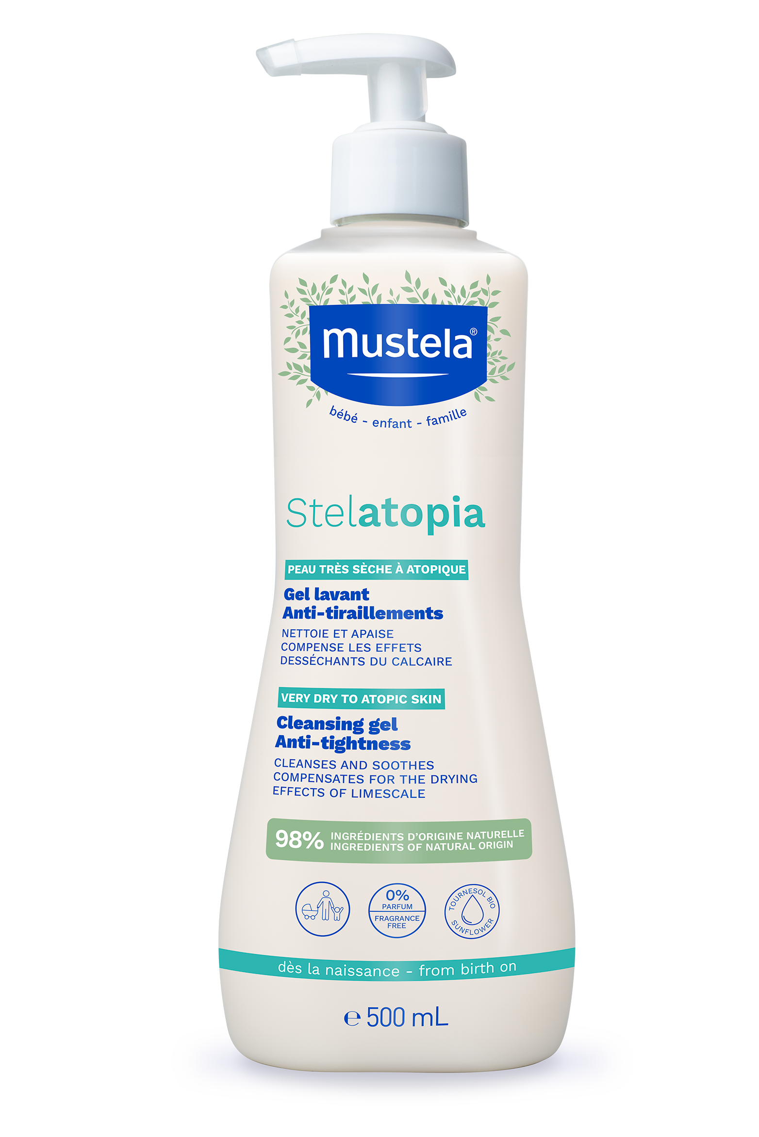 Mustela Stelatopia żel do mycia 500 ml zdjęcie