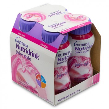 Nutridrink Juice Style smak truskawkowy 4x 200 ml
