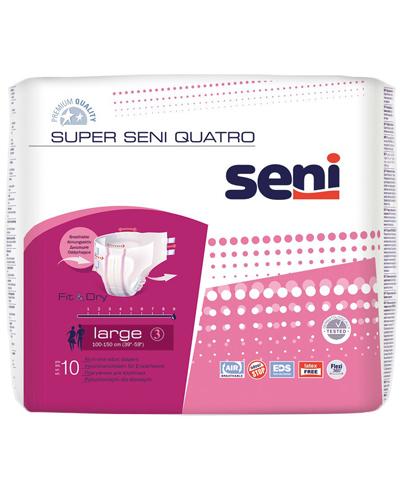 Seni Super Quatro oddychające pieluchomajtki rozmiar L 10 sztuk zdjęcie