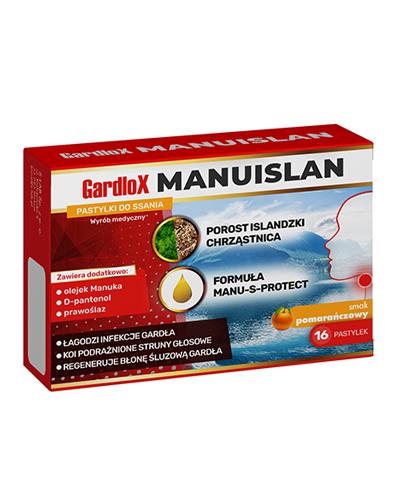 Gardlox Manuislan pastylki do ssania o smaku pomarańczowym 16 pastylek zdjęcie