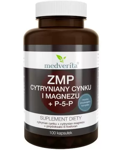 Medverita ZMP Cytryniany Cynku i Magnezu + P-5-P 100 kapsułek zdjęcie