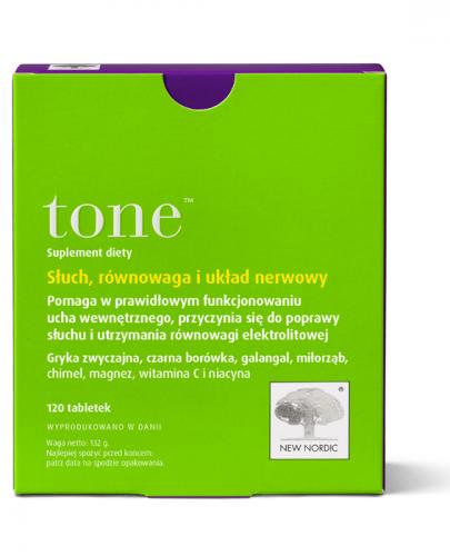 TONE Preparat wspomagający utrzymanie dobrego słuchu,120 tabletek zdjęcie