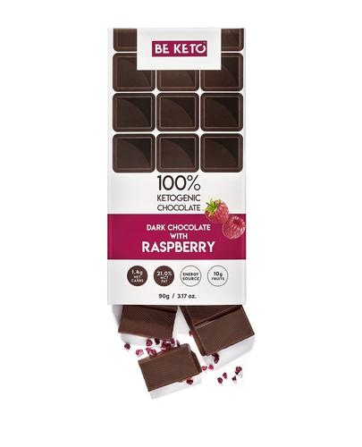 BeKeto Keto Chocolate Raspberry + MCT Oil, 90 g, cena, wskazania, składniki zdjęcie