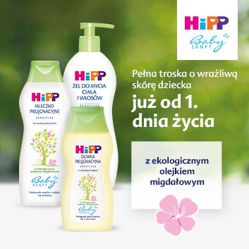 HIPP BABYSANFT Mleczko pielęgnacyjne od 1 dnia życia - 350 ml
