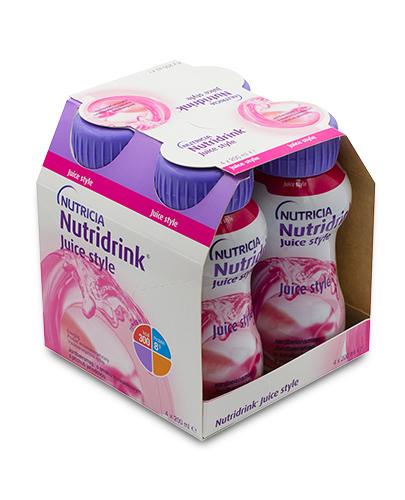 Nutridrink Juice Style, płyn o smaku truskawkowym, 4 x 200 ml zdjęcie