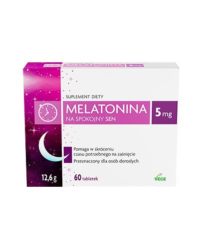 Nature Pharm Melatonina 5 mg, tabletki, 60 sztuk zdjęcie