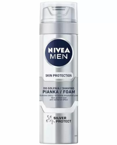Nivea Men Skin Protection pianka do golenia Silver Protect 200 ml zdjęcie