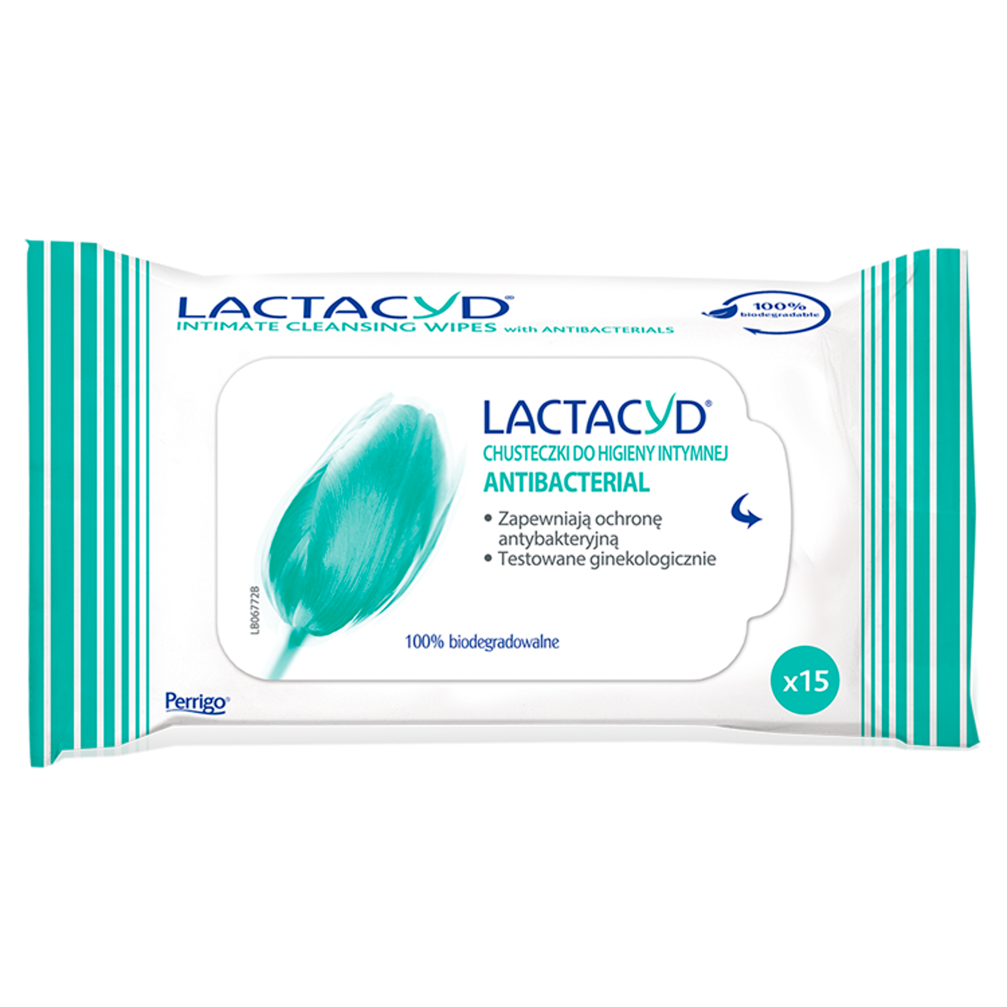 LACTACYD ANTIBACTERIAL Chusteczki do higieny intymnej, 15 sztuk zdjęcie