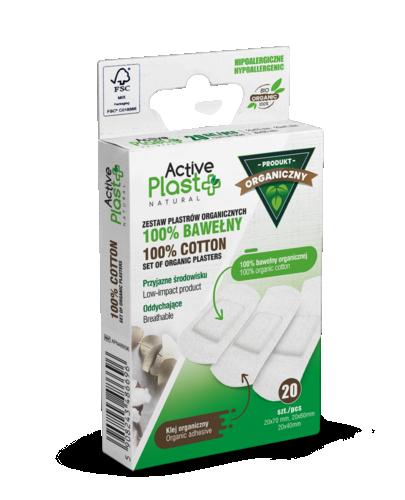 Active Plast zestaw plastrów organicznych BIO ze 100% bawełny organicznej, 20 sztuk zdjęcie