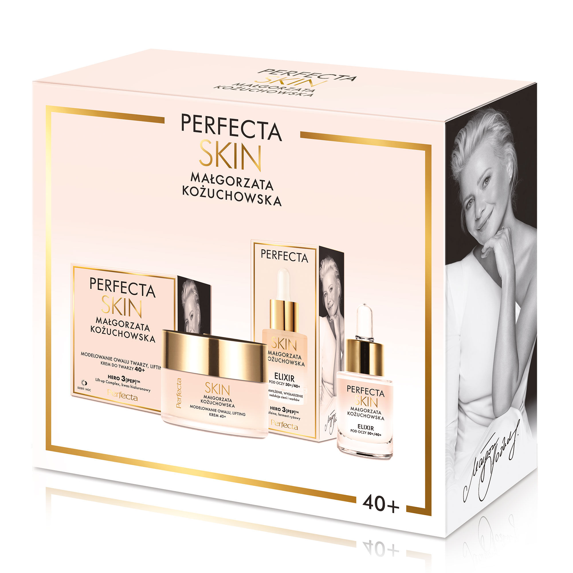 Zestaw Perfecta Skin Małgorzata Kożuchowska, krem 40+, 50 ml+elixir pod oko, 15 ml zdjęcie