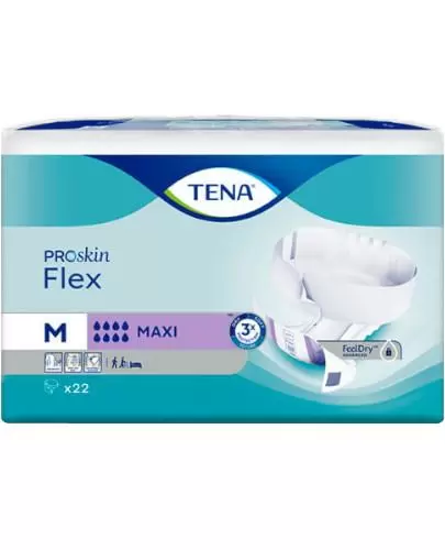Tena ProSkin Flex Maxi pieluchomajtki z regulowanym pasem mocującym rozmiar M 22 sztuki zdjęcie
