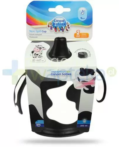 Canpol Babies Krówka by Haberman kubek niekapek dla dzieci 9m+ 250 ml [31/404] zdjęcie
