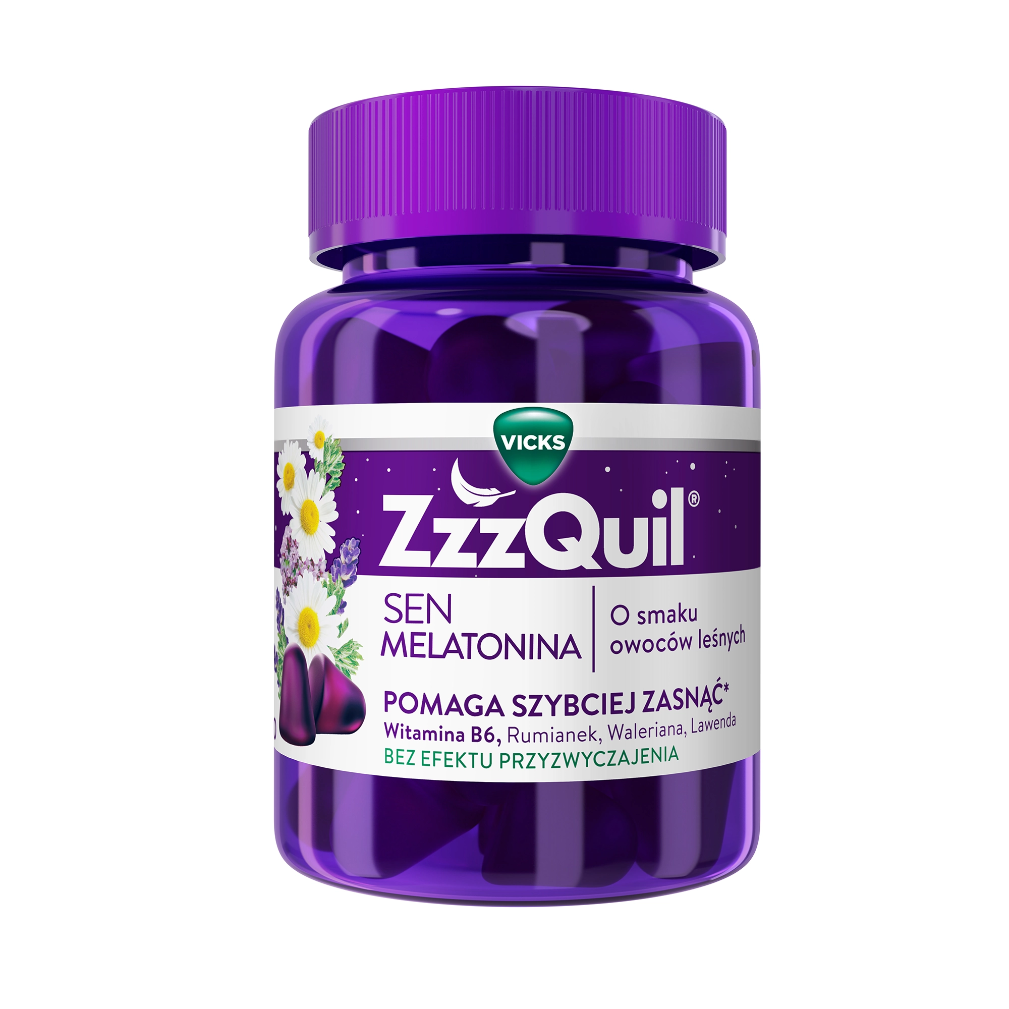 Vicks ZzzQuil Natura o smaku owoców leśnych, żelki, 30 sztuk zdjęcie