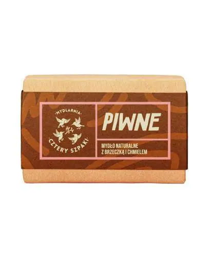 Mydlarnia Cztery Szpaki, naturalne mydło w kostce, piwne, 110 g zdjęcie