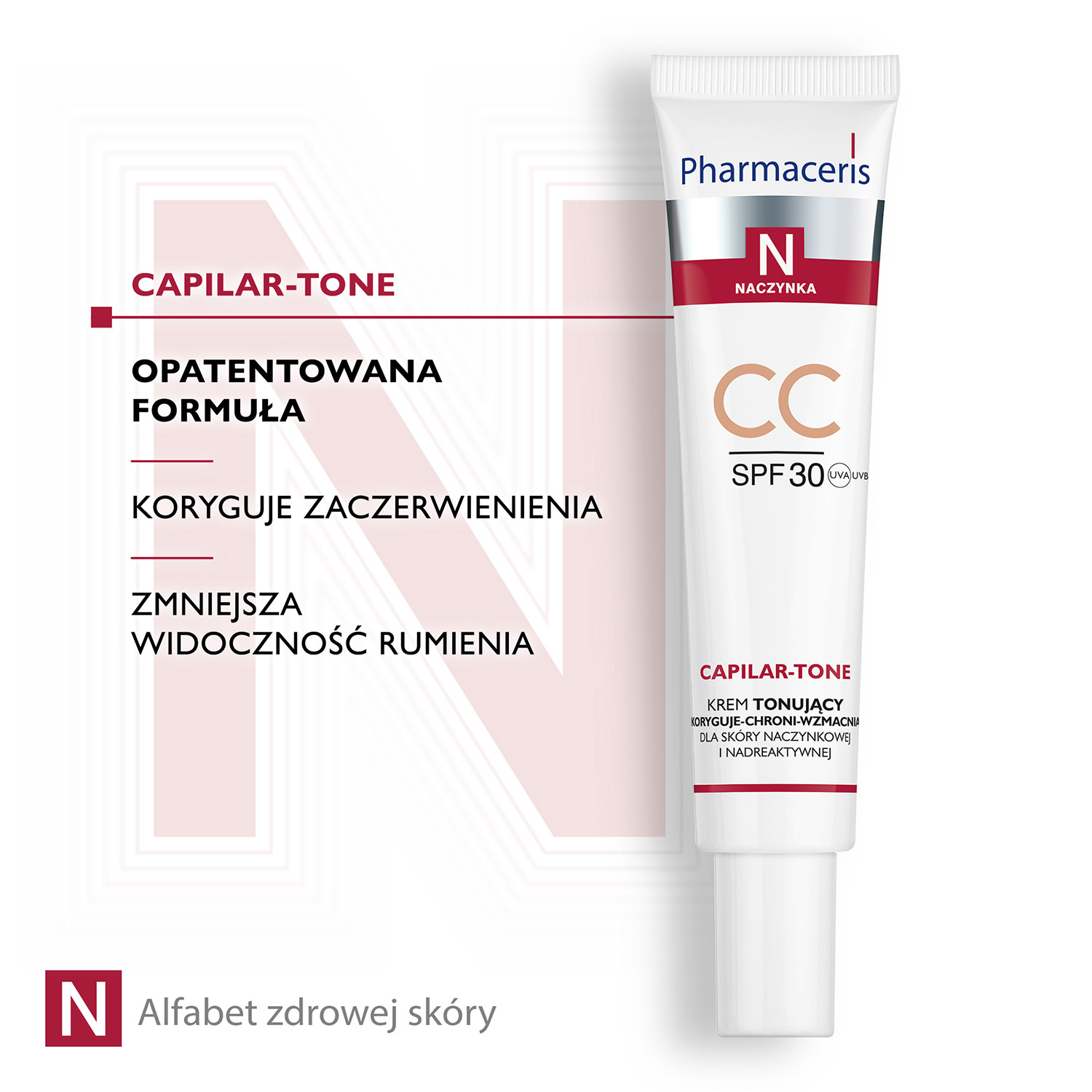 Pharmaceris N Capilar-Tone krem tonujący CC SPF30 dla skóry naczynkowej i nadreaktywnej 40 ml