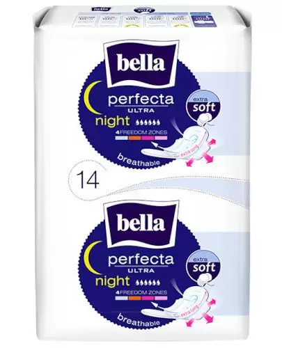 Bella Perfecta Ultra Night extra soft ultracienkie podpaski higieniczne 14 sztuk zdjęcie