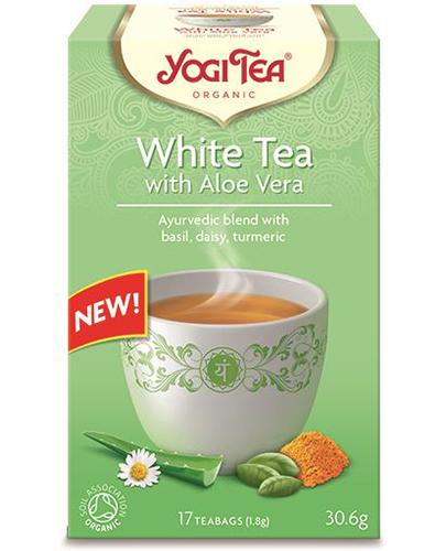 Yogi Tea Organic WHITE TEA WITH ALOE VERA Herbata biała z aloesem BIO - 17 sasz. - cena, opinie, właściwości zdjęcie