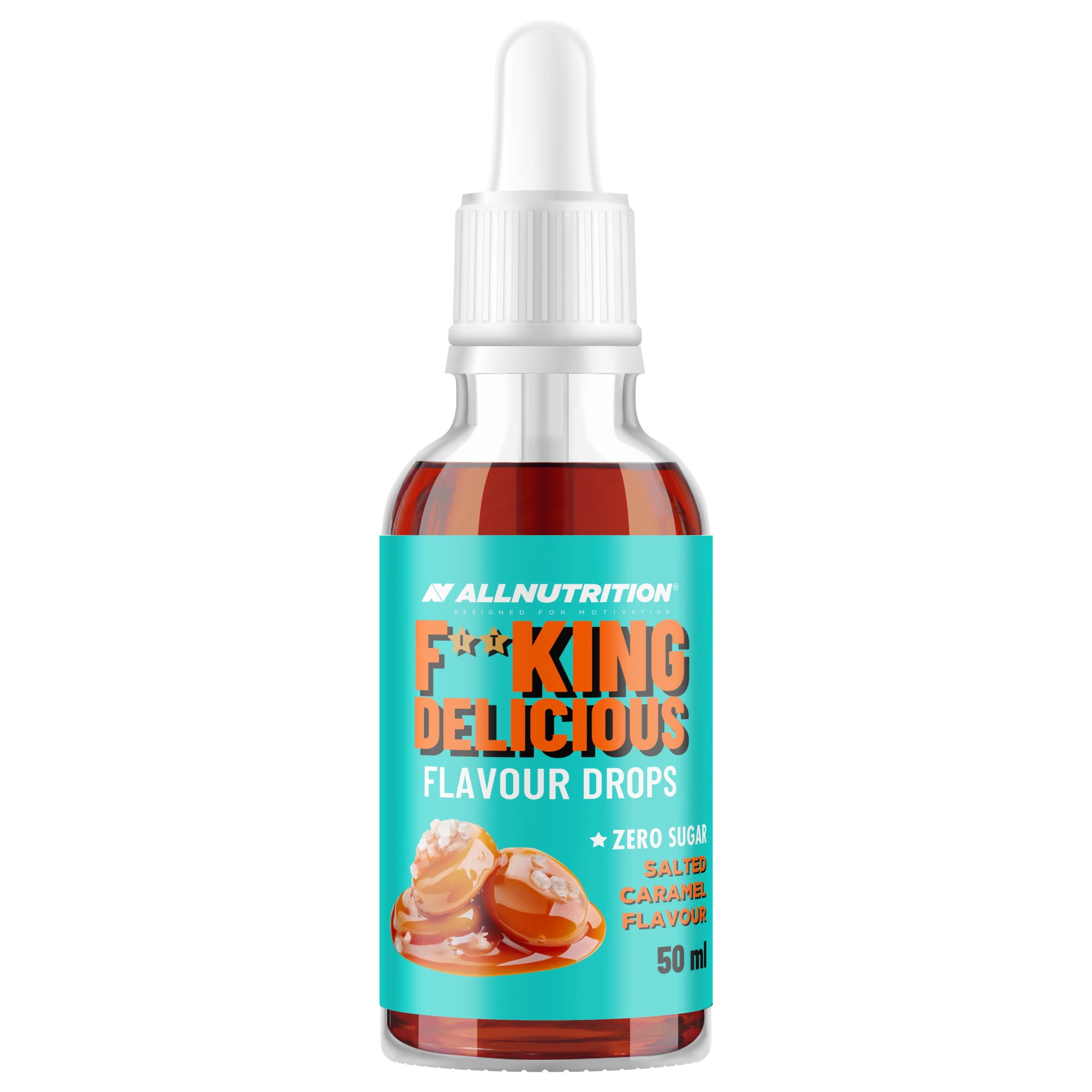 Allnutrition Fitking Delicious Flavour Drops Salted Caramel, Słony karmel, 50 ml