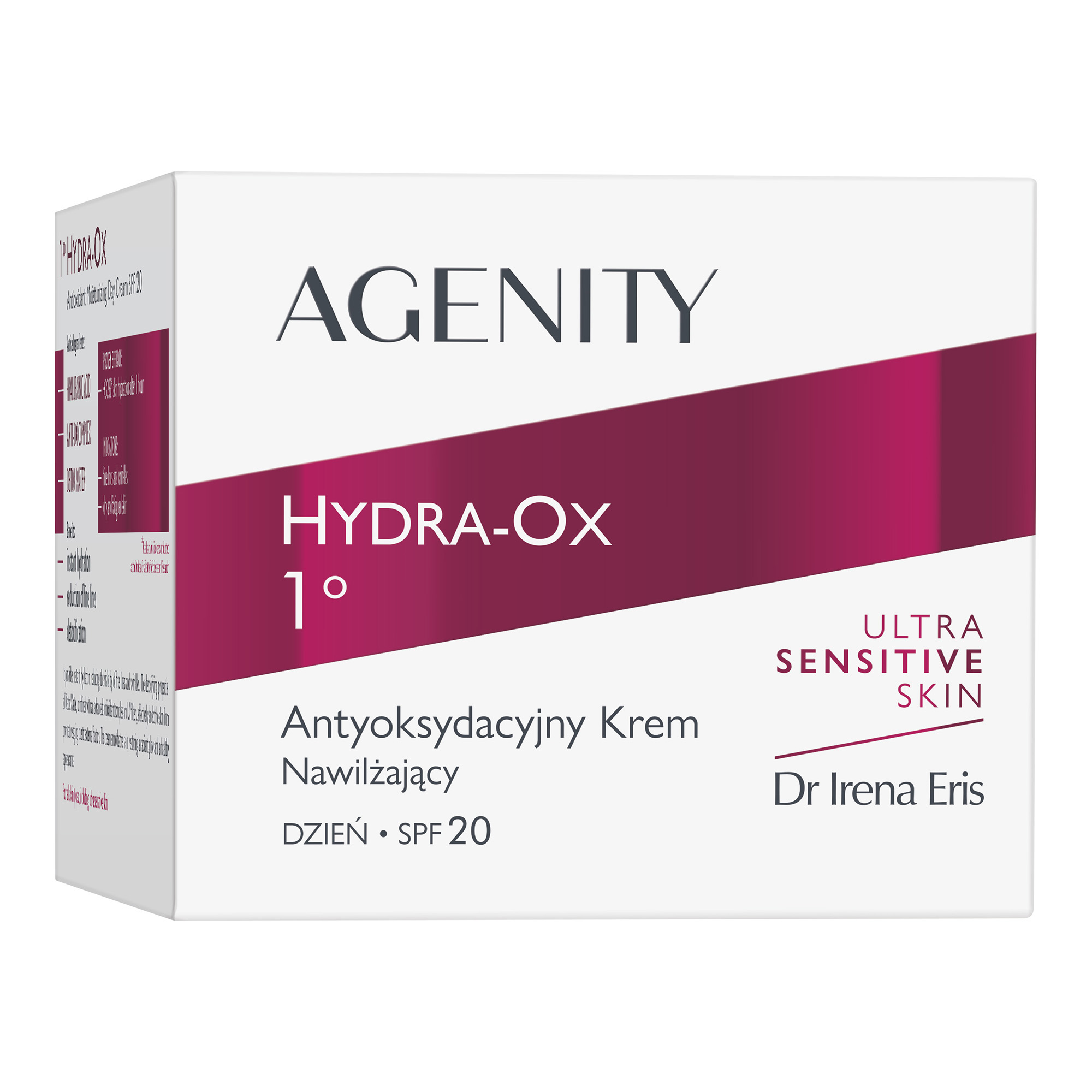 Agenity Hydra-Ox 1°, Krem nawilżający antyoksydacyjny na dzień SPF 20, 50 ml zdjęcie