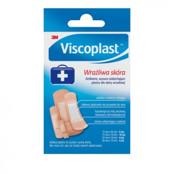 Viscoplast delikatne, wysoce oddychające plastry dla skóry wrażliwej 24 sztuki