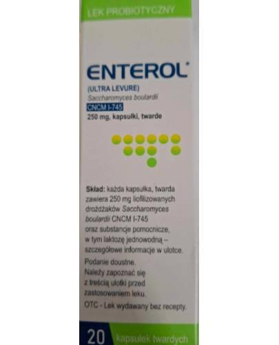 Enterol, 250 mg, [Delfarma, import równoległy GR], kapsułki twarde, 20 sztuk zdjęcie