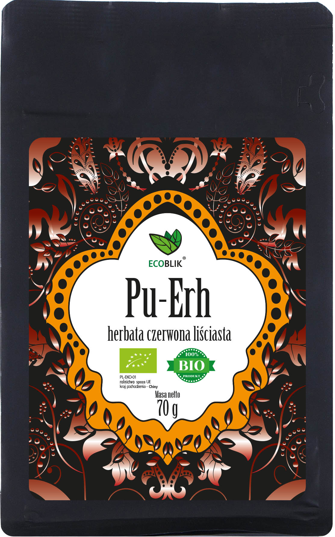 Ecoblik, Herbata Pu-Erh Eko, 70 g zdjęcie