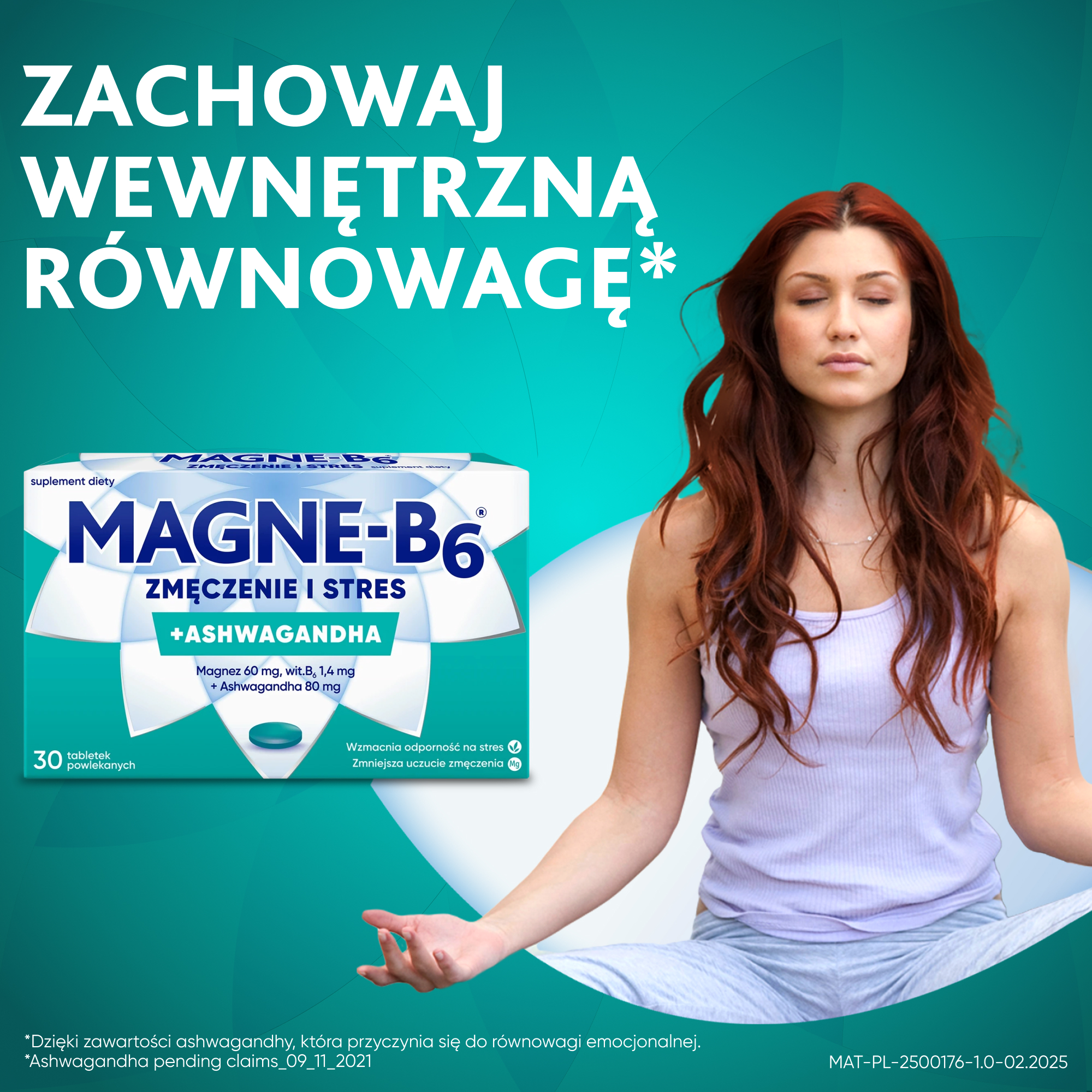 Magne-B6, Zmęczenie i stres+ Ashwagandha, tabletki, 30 sztuk