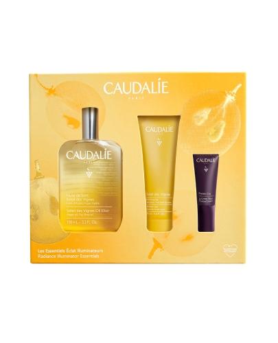 Caudalie Rozświetlający Niezbędnik olejek pielęgnacyjny Soleil des Vignes 100 ml + żel pod prysznic Soleil des Vignes 50 ml + Premier Cru krem pod oczy Anti-Age 5 ml [ZESTAW] zdjęcie